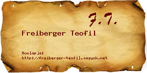 Freiberger Teofil névjegykártya
